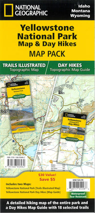 Buy map Yellowstone National Park Map & Day Hikes [Map Pack Bundle]