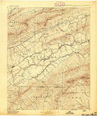 Abingdon Virginia Historical topographic map, 1:125000 scale, 30 X 30 Minute, Year 1891