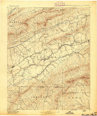 Abingdon Virginia Historical topographic map, 1:125000 scale, 30 X 30 Minute, Year 1891