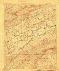 Abingdon Virginia Historical topographic map, 1:125000 scale, 30 X 30 Minute, Year 1894