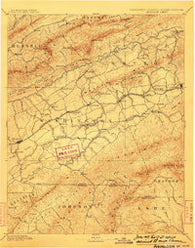 Abingdon Virginia Historical topographic map, 1:125000 scale, 30 X 30 Minute, Year 1909