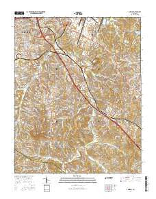 Antioch Tennessee Current topographic map, 1:24000 scale, 7.5 X 7.5 Minute, Year 2016