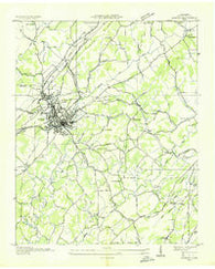 Athens Tennessee Historical topographic map, 1:24000 scale, 7.5 X 7.5 Minute, Year 1935