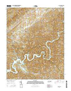 Ausmus Tennessee Current topographic map, 1:24000 scale, 7.5 X 7.5 Minute, Year 2016