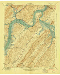 Bacon Gap Tennessee Historical topographic map, 1:24000 scale, 7.5 X 7.5 Minute, Year 1940