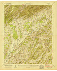 Baileyton Tennessee Historical topographic map, 1:24000 scale, 7.5 X 7.5 Minute, Year 1940