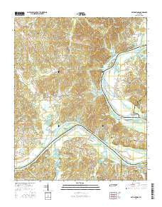 Bath Springs Tennessee Current topographic map, 1:24000 scale, 7.5 X 7.5 Minute, Year 2016