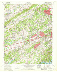 Bearden Tennessee Historical topographic map, 1:24000 scale, 7.5 X 7.5 Minute, Year 1966