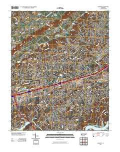 Bearden Tennessee Historical topographic map, 1:24000 scale, 7.5 X 7.5 Minute, Year 2010