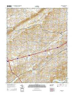 Bearden Tennessee Historical topographic map, 1:24000 scale, 7.5 X 7.5 Minute, Year 2014