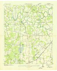 Belvidere Tennessee Historical topographic map, 1:24000 scale, 7.5 X 7.5 Minute, Year 1936