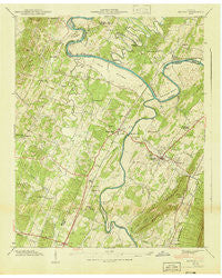 Benton Tennessee Historical topographic map, 1:24000 scale, 7.5 X 7.5 Minute, Year 1940