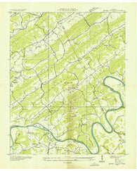 Bethel Valley Tennessee Historical topographic map, 1:24000 scale, 7.5 X 7.5 Minute, Year 1935