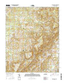 Billingsley Gap Tennessee Current topographic map, 1:24000 scale, 7.5 X 7.5 Minute, Year 2016