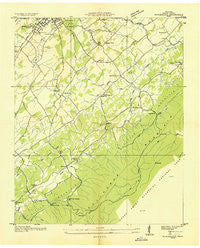 Blockhouse Tennessee Historical topographic map, 1:24000 scale, 7.5 X 7.5 Minute, Year 1935