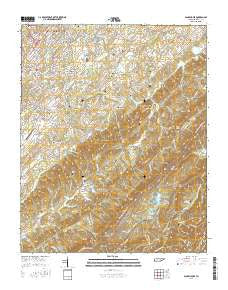 Blockhouse Tennessee Current topographic map, 1:24000 scale, 7.5 X 7.5 Minute, Year 2016