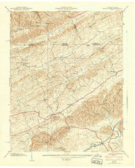 Blountville Tennessee Historical topographic map, 1:24000 scale, 7.5 X 7.5 Minute, Year 1939