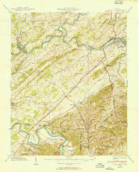 Bluff City Tennessee Historical topographic map, 1:24000 scale, 7.5 X 7.5 Minute, Year 1939