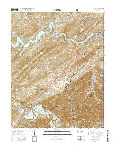 Bluff City Tennessee Current topographic map, 1:24000 scale, 7.5 X 7.5 Minute, Year 2016