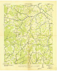 Bodenham Tennessee Historical topographic map, 1:24000 scale, 7.5 X 7.5 Minute, Year 1936