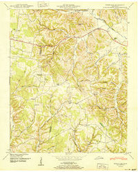 Bodenham Tennessee Historical topographic map, 1:24000 scale, 7.5 X 7.5 Minute, Year 1950