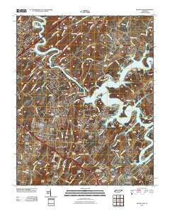 Boone Dam Tennessee Historical topographic map, 1:24000 scale, 7.5 X 7.5 Minute, Year 2010