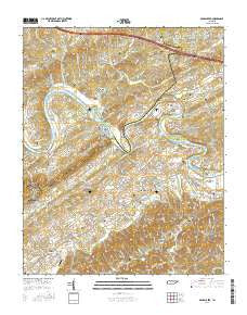 Boyds Creek Tennessee Current topographic map, 1:24000 scale, 7.5 X 7.5 Minute, Year 2016