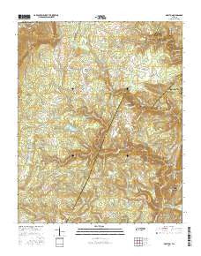 Brayton Tennessee Current topographic map, 1:24000 scale, 7.5 X 7.5 Minute, Year 2016