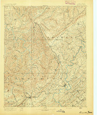 Briceville Tennessee Historical topographic map, 1:125000 scale, 30 X 30 Minute, Year 1893