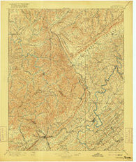Briceville Tennessee Historical topographic map, 1:125000 scale, 30 X 30 Minute, Year 1896
