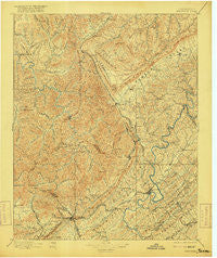 Briceville Tennessee Historical topographic map, 1:125000 scale, 30 X 30 Minute, Year 1896