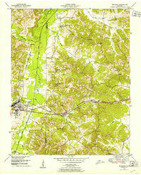 Bruceton Tennessee Historical topographic map, 1:24000 scale, 7.5 X 7.5 Minute, Year 1950