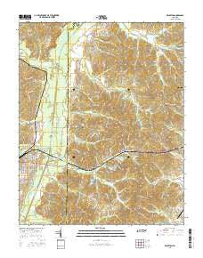 Bruceton Tennessee Current topographic map, 1:24000 scale, 7.5 X 7.5 Minute, Year 2016