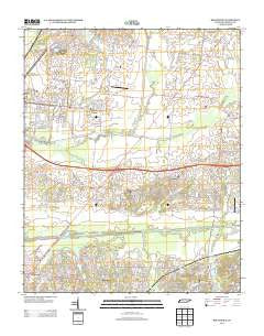 Brunswick Tennessee Historical topographic map, 1:24000 scale, 7.5 X 7.5 Minute, Year 2013