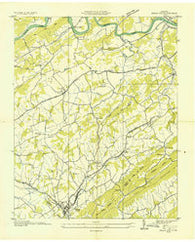Bulls Gap Tennessee Historical topographic map, 1:24000 scale, 7.5 X 7.5 Minute, Year 1935