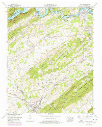 Bulls Gap Tennessee Historical topographic map, 1:24000 scale, 7.5 X 7.5 Minute, Year 1962
