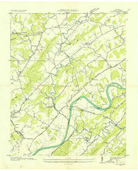 Burem Tennessee Historical topographic map, 1:24000 scale, 7.5 X 7.5 Minute, Year 1935