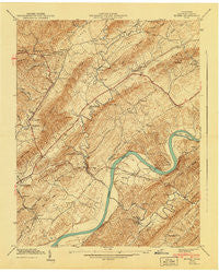 Burem Tennessee Historical topographic map, 1:24000 scale, 7.5 X 7.5 Minute, Year 1940