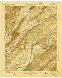 Burem Tennessee Historical topographic map, 1:24000 scale, 7.5 X 7.5 Minute, Year 1940