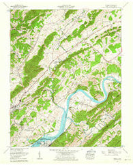 Burem Tennessee Historical topographic map, 1:24000 scale, 7.5 X 7.5 Minute, Year 1961