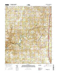 Burgess Falls Tennessee Current topographic map, 1:24000 scale, 7.5 X 7.5 Minute, Year 2016