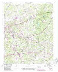 Burns Tennessee Historical topographic map, 1:24000 scale, 7.5 X 7.5 Minute, Year 1953