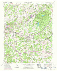 Burns Tennessee Historical topographic map, 1:24000 scale, 7.5 X 7.5 Minute, Year 1953