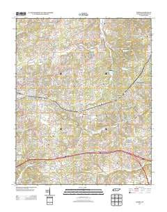 Burns Tennessee Historical topographic map, 1:24000 scale, 7.5 X 7.5 Minute, Year 2013