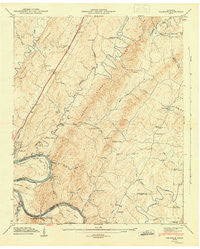 Calhoun Tennessee Historical topographic map, 1:24000 scale, 7.5 X 7.5 Minute, Year 1944