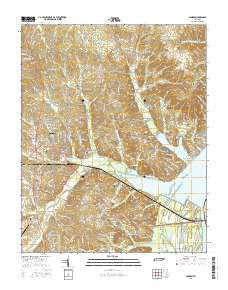 Camden Tennessee Current topographic map, 1:24000 scale, 7.5 X 7.5 Minute, Year 2016