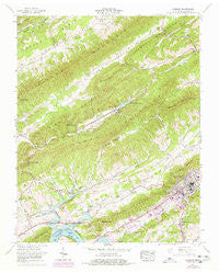 Camelot Tennessee Historical topographic map, 1:24000 scale, 7.5 X 7.5 Minute, Year 1961