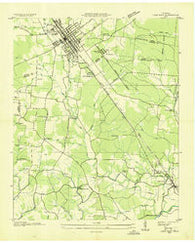 Camp Peay Tennessee Historical topographic map, 1:24000 scale, 7.5 X 7.5 Minute, Year 1936