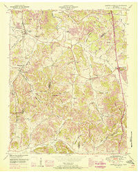 Campbells Station Tennessee Historical topographic map, 1:24000 scale, 7.5 X 7.5 Minute, Year 1951