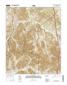 Campbells Station Tennessee Current topographic map, 1:24000 scale, 7.5 X 7.5 Minute, Year 2016